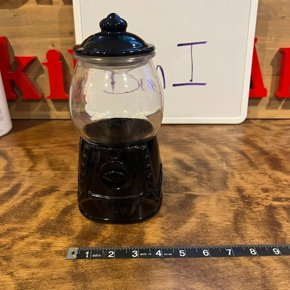 Target Black Candy Jar Gumball Machine Glass and Ceramic